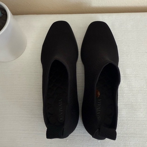 New VIVAIA Ryan Pro Squared Toe Black Knit Slip In Ankle Booties EU39.5 US 8.5 - Picture 8 of 14